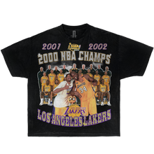 Load image into Gallery viewer, NBA 2000 Championship Lakers Kobe Shaq Boxy Vintage Graphic Basketball Tee Streetwear Y2K