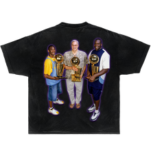 Load image into Gallery viewer, Lakers 3-Peat Championship Rings Kobe Shaq Phil Boxy Vintage Graphic Basketball Tee Streetwear Y2K