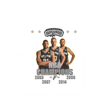 Load image into Gallery viewer, San Antonio Spurs 2014 NBA Championship Front &amp; Back Tee In Black or White
